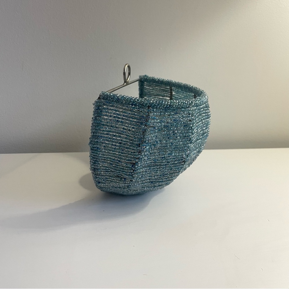 Blue Beaded Wall Sconce